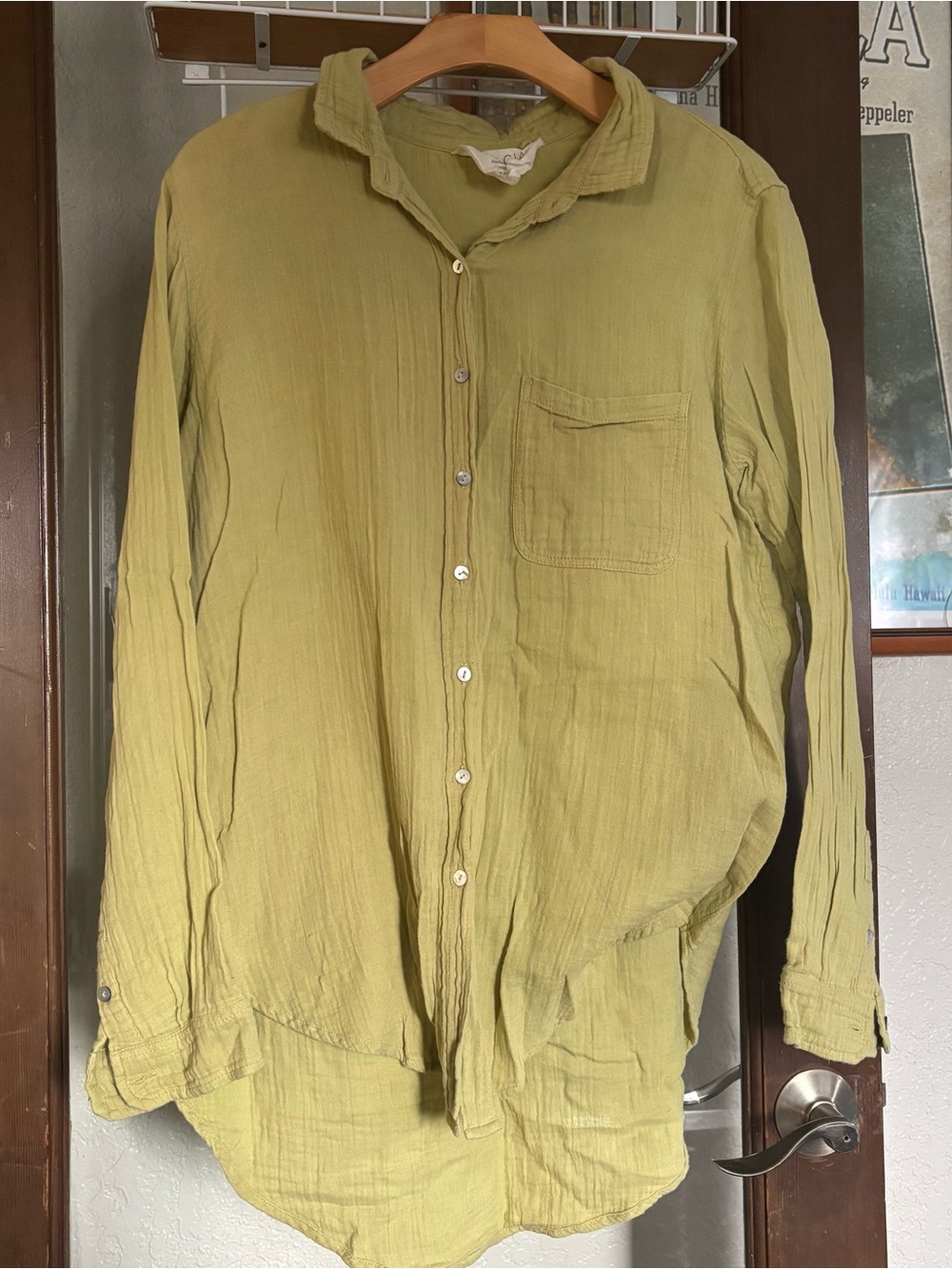 Acacia button down sage green